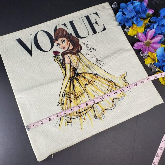 Belle Throw Pillowcase Beauty Beast Princess Sham Accent Pillow Cushion Cover - Picture 5 of 10